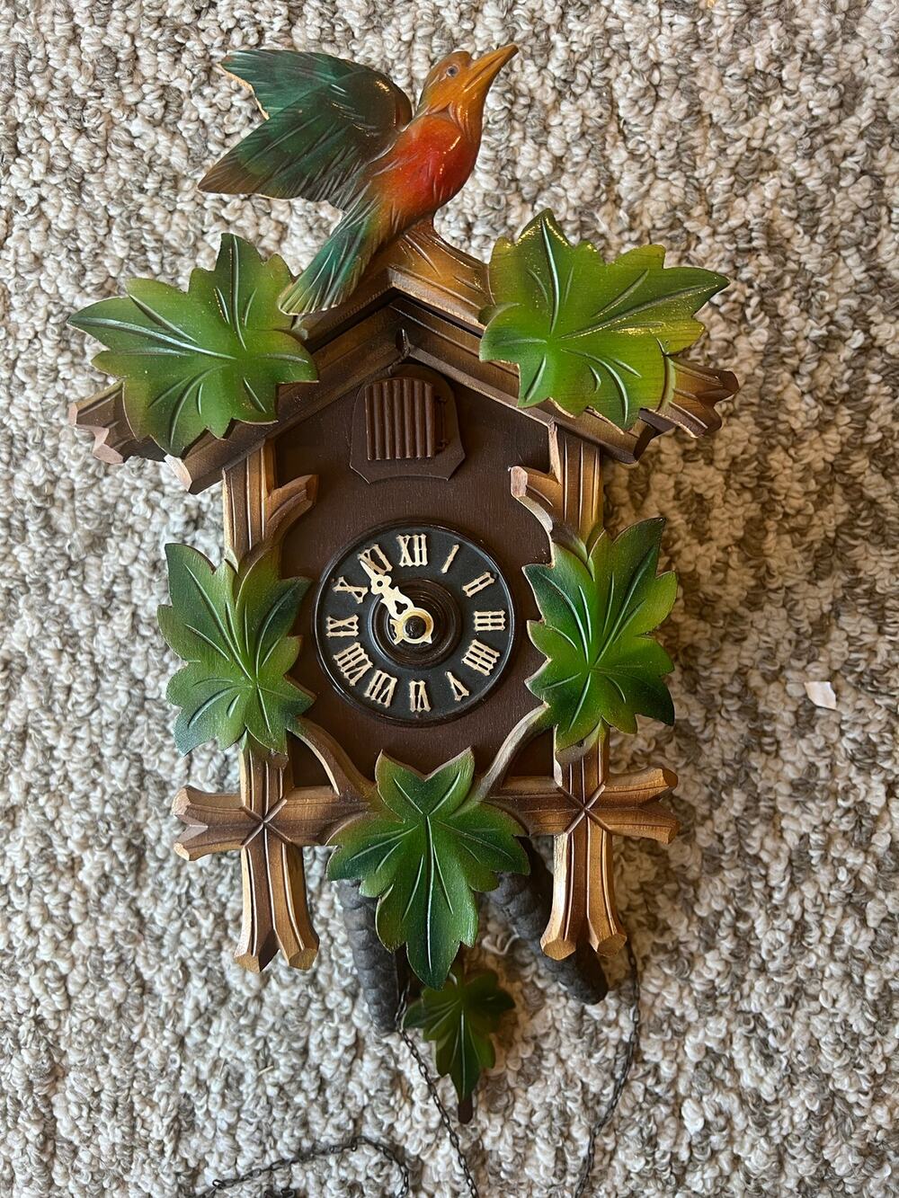 E. Schmeckenbecher Black Forest Cuckoo Clock German For Parts / Repair AS IS